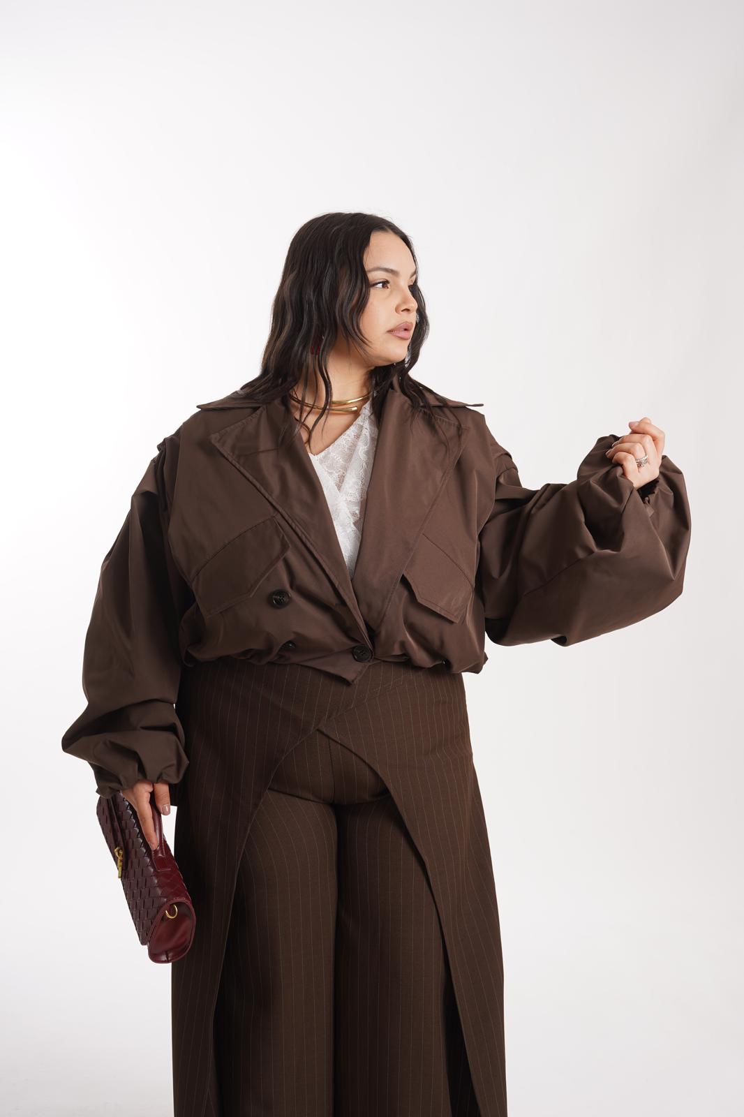 Trench Mavi crop marrone