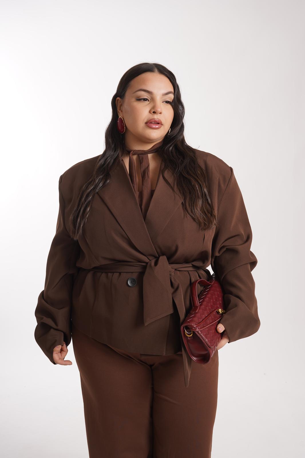 Giacca Crop Sveva marrone