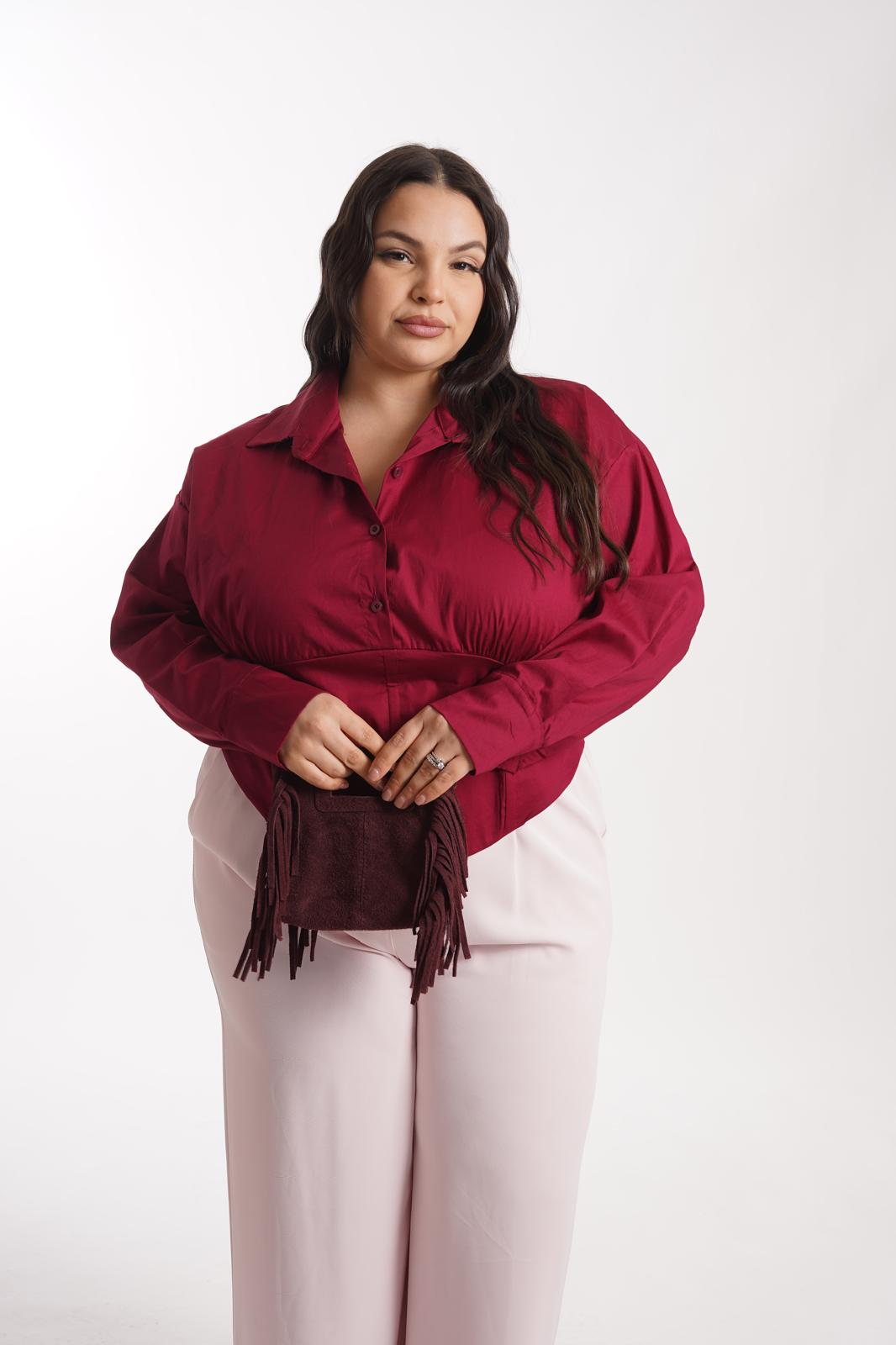 Camicia Amabile 9246 bordeaux