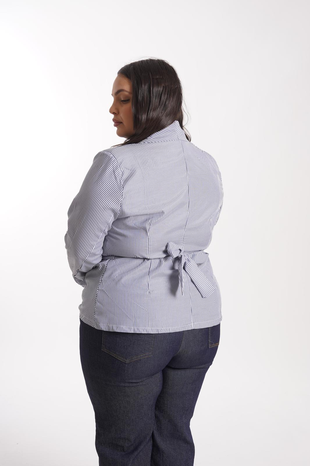 Camicia Aurora Gessata blu