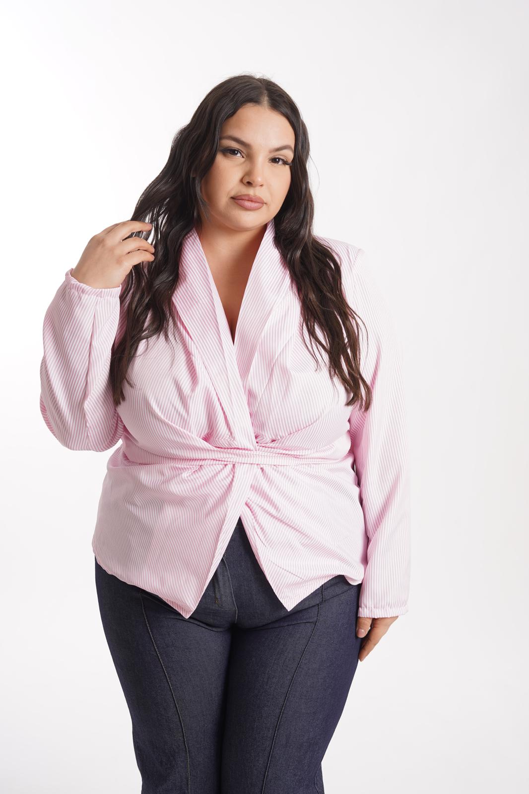 Camicia Aurora Gessata rosa