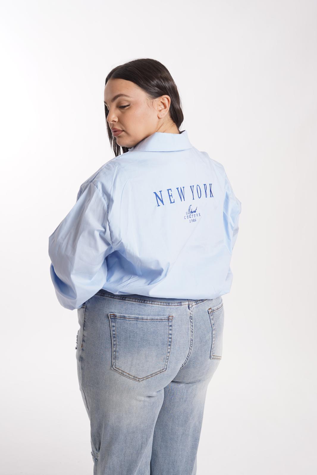 Camicia Crop New York polvere