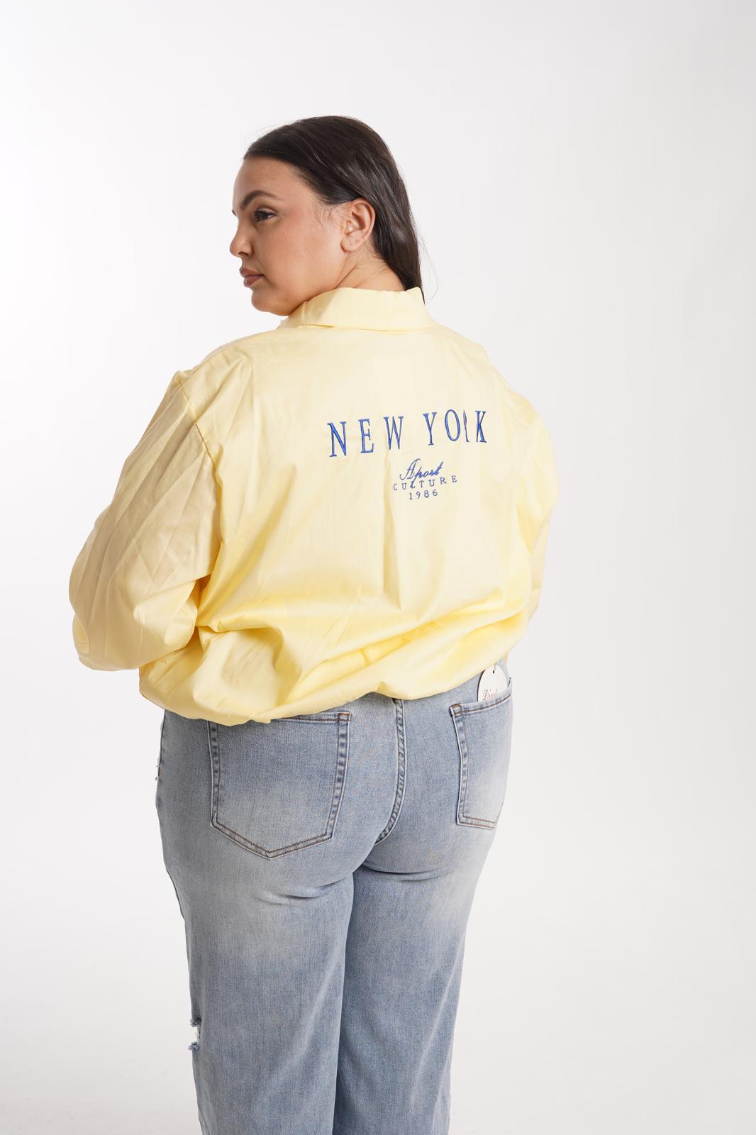 Camicia Crop New York giallo