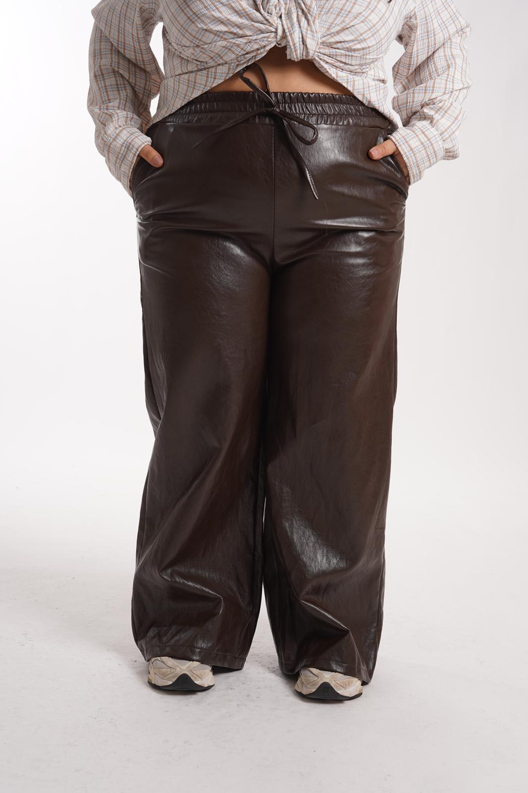 Pantalone Cat ecopelle marrone