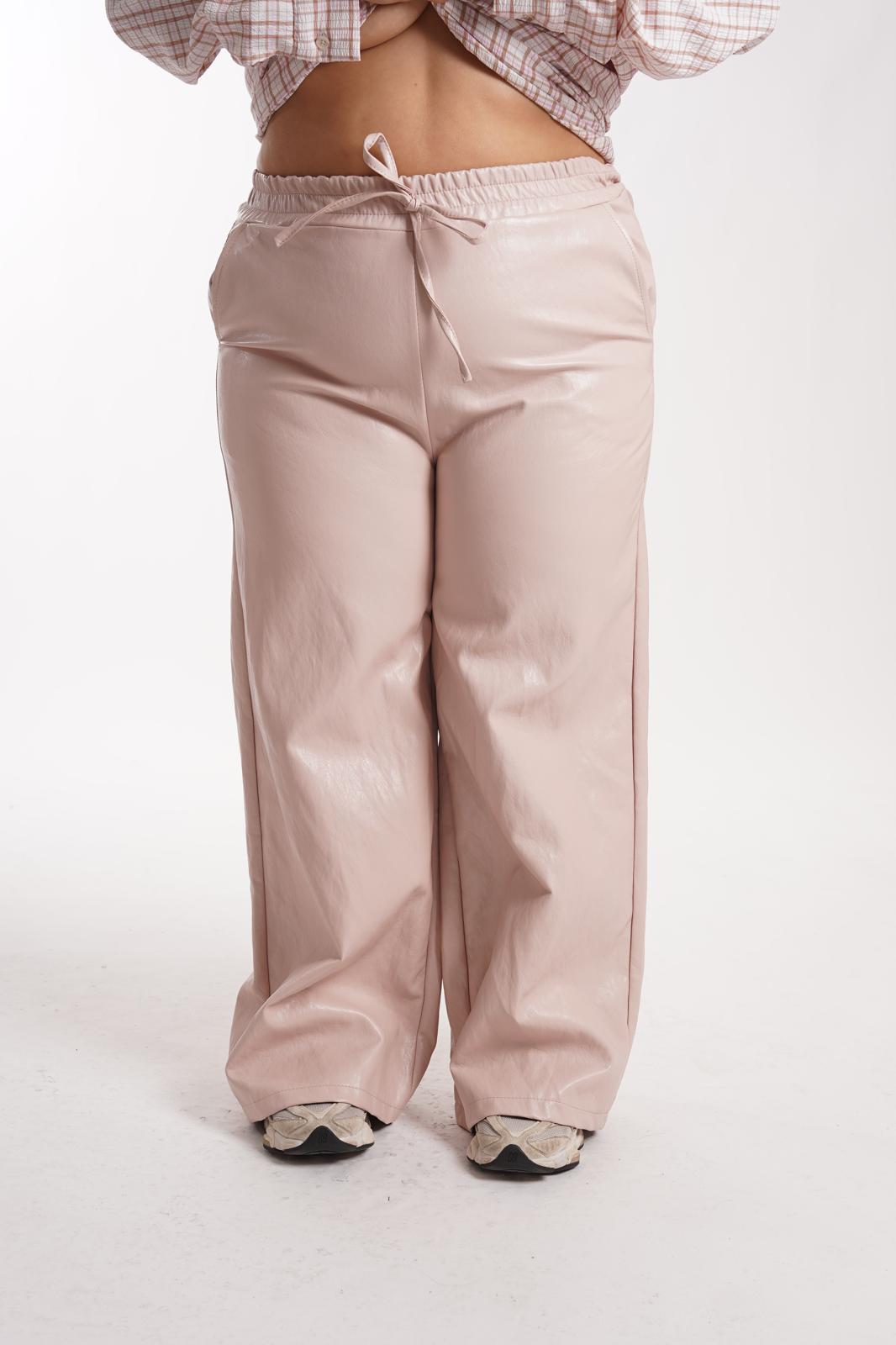Pantalone Cat ecopelle rosa