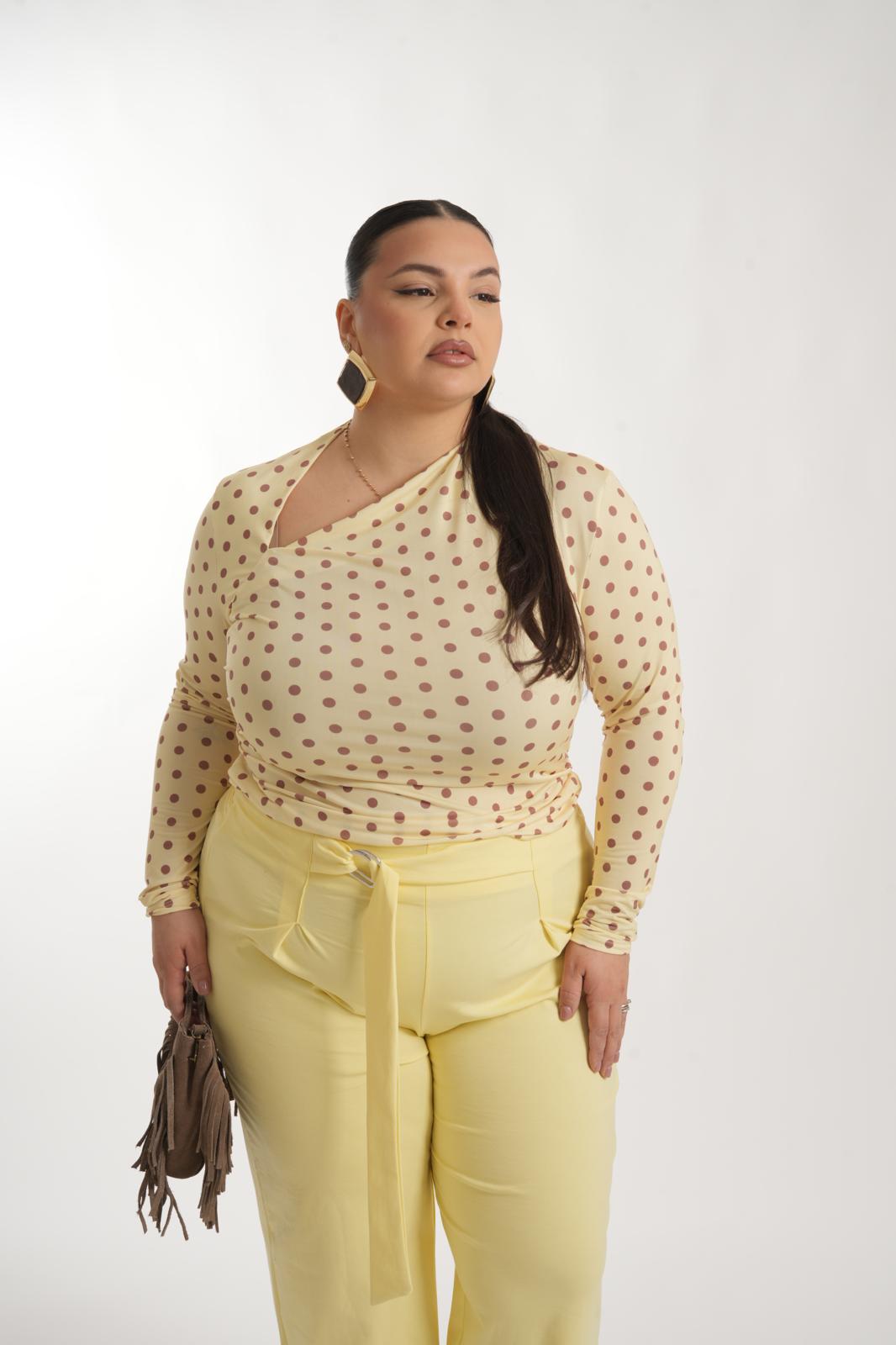 Maglia Ladyes a pois giallo