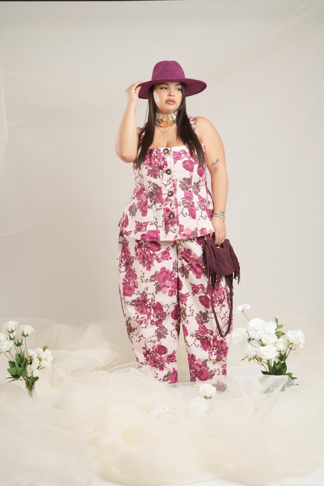 Pantalone Rose Bordeaux