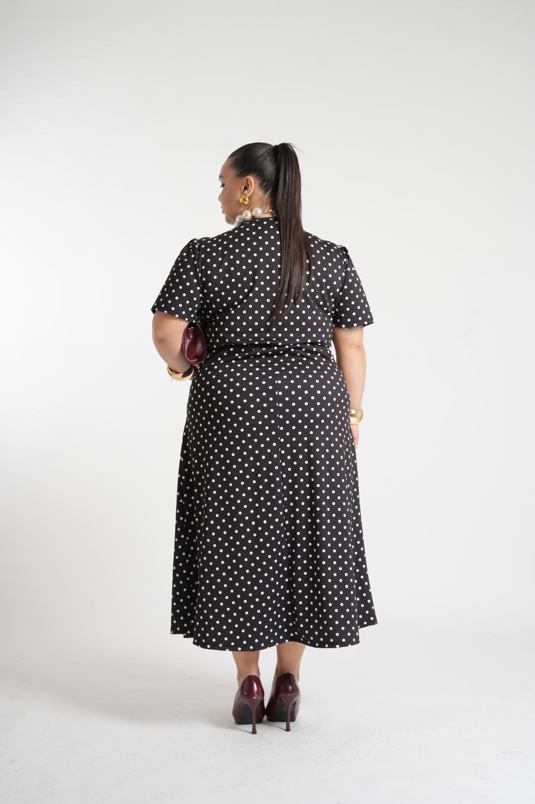 Dress Atena A Pois Nero