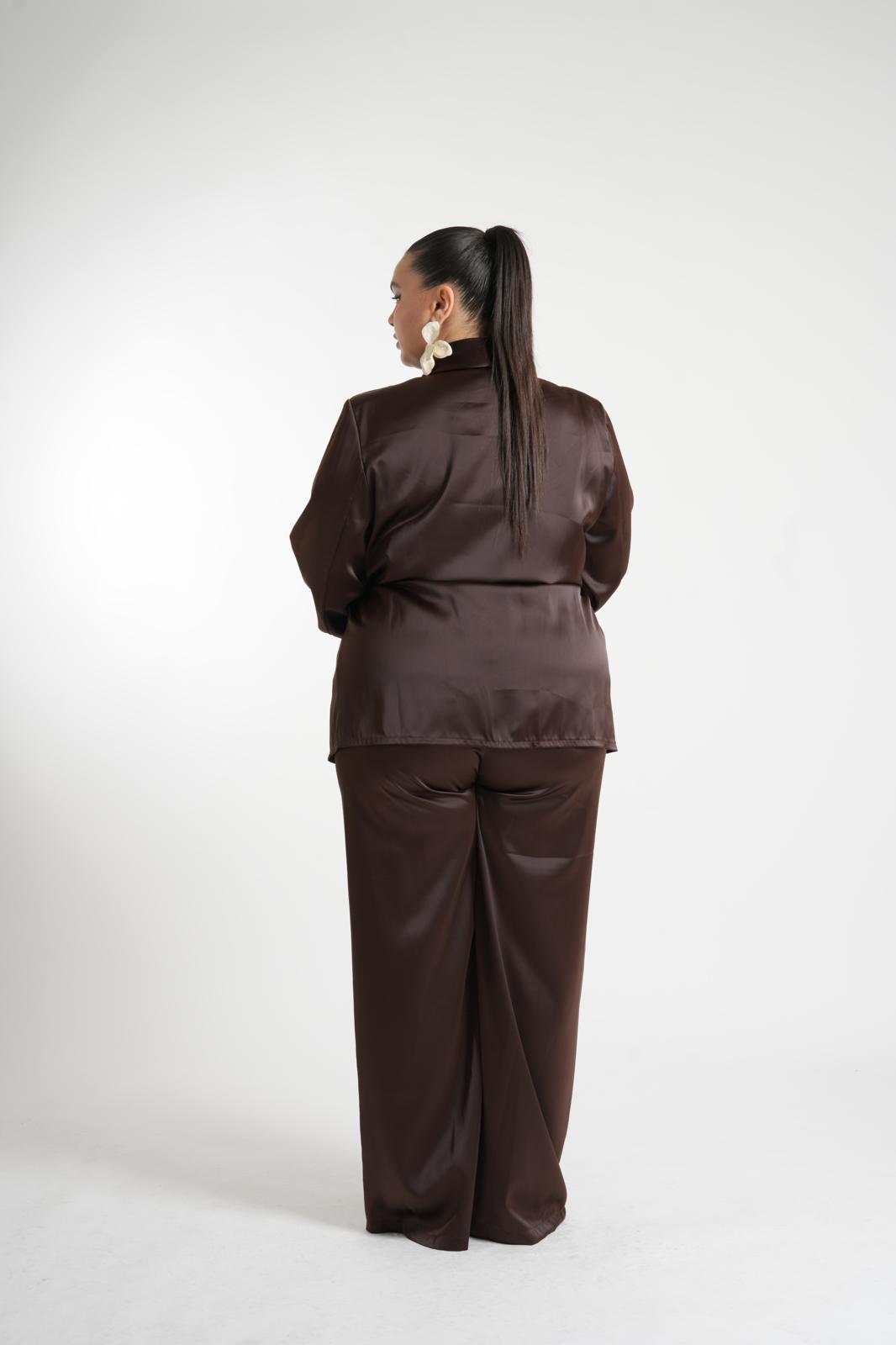 Tailleur Amour In Raso Marrone