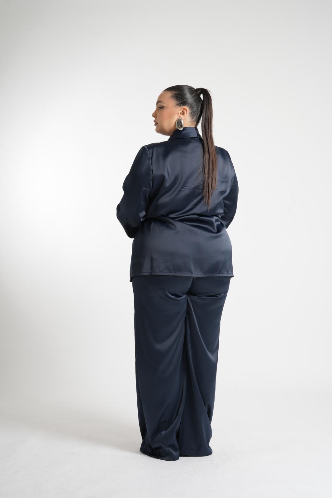 Tailleur Amour In Raso Blu