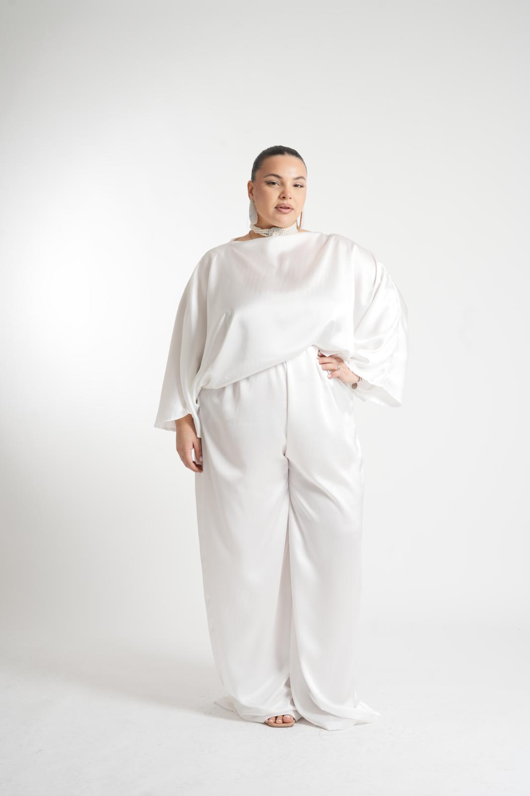 Coordinato In Raso Luana Bianco