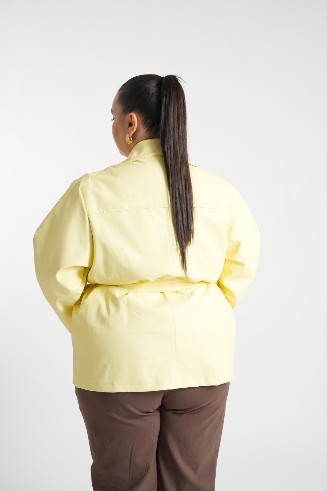 Camicia In Ecopelle Jishida Gialla