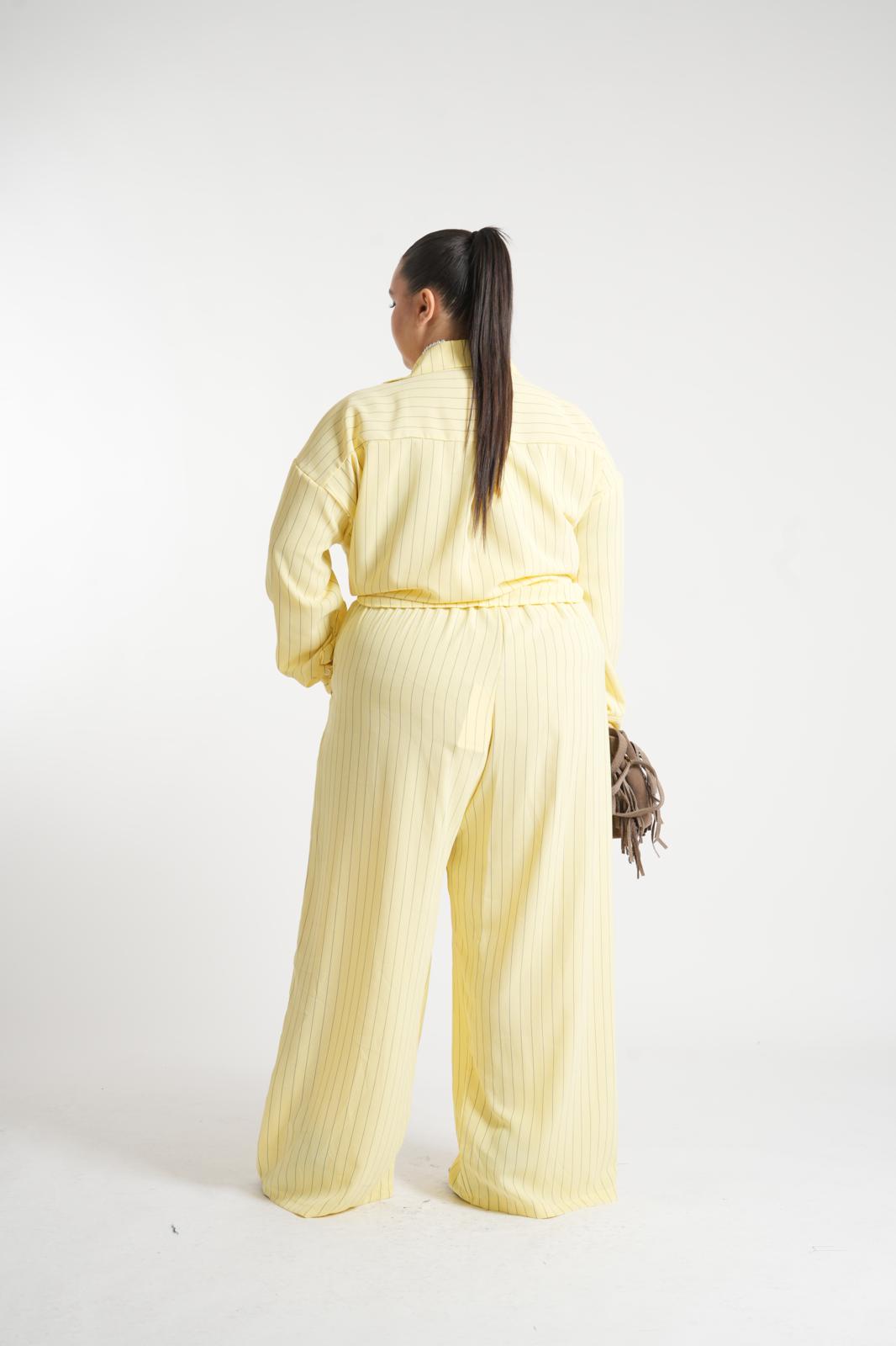 Coordinato gessato Venere Giallo