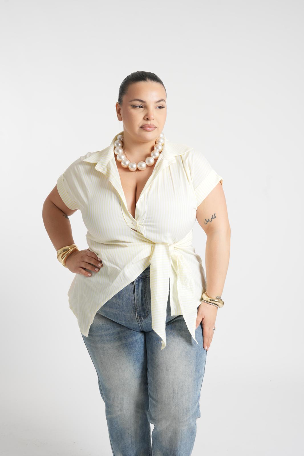 Camicia Righe Benny Gialla