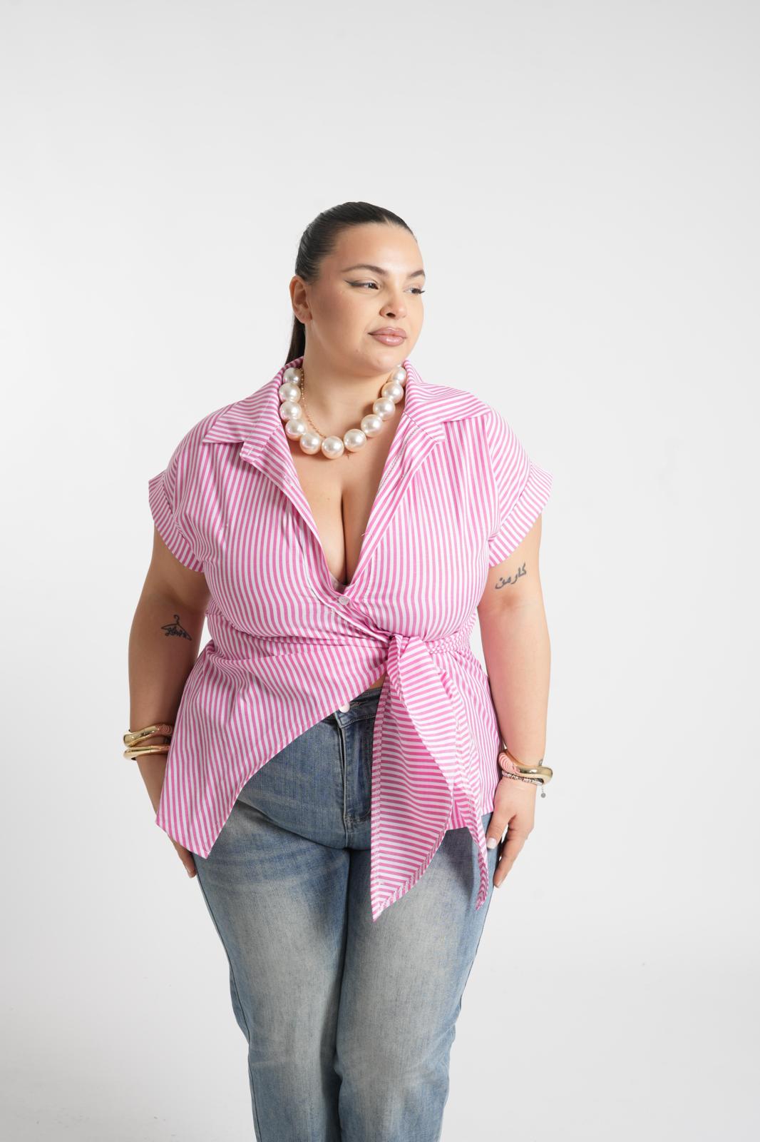 Camicia Righe Benny Rossa
