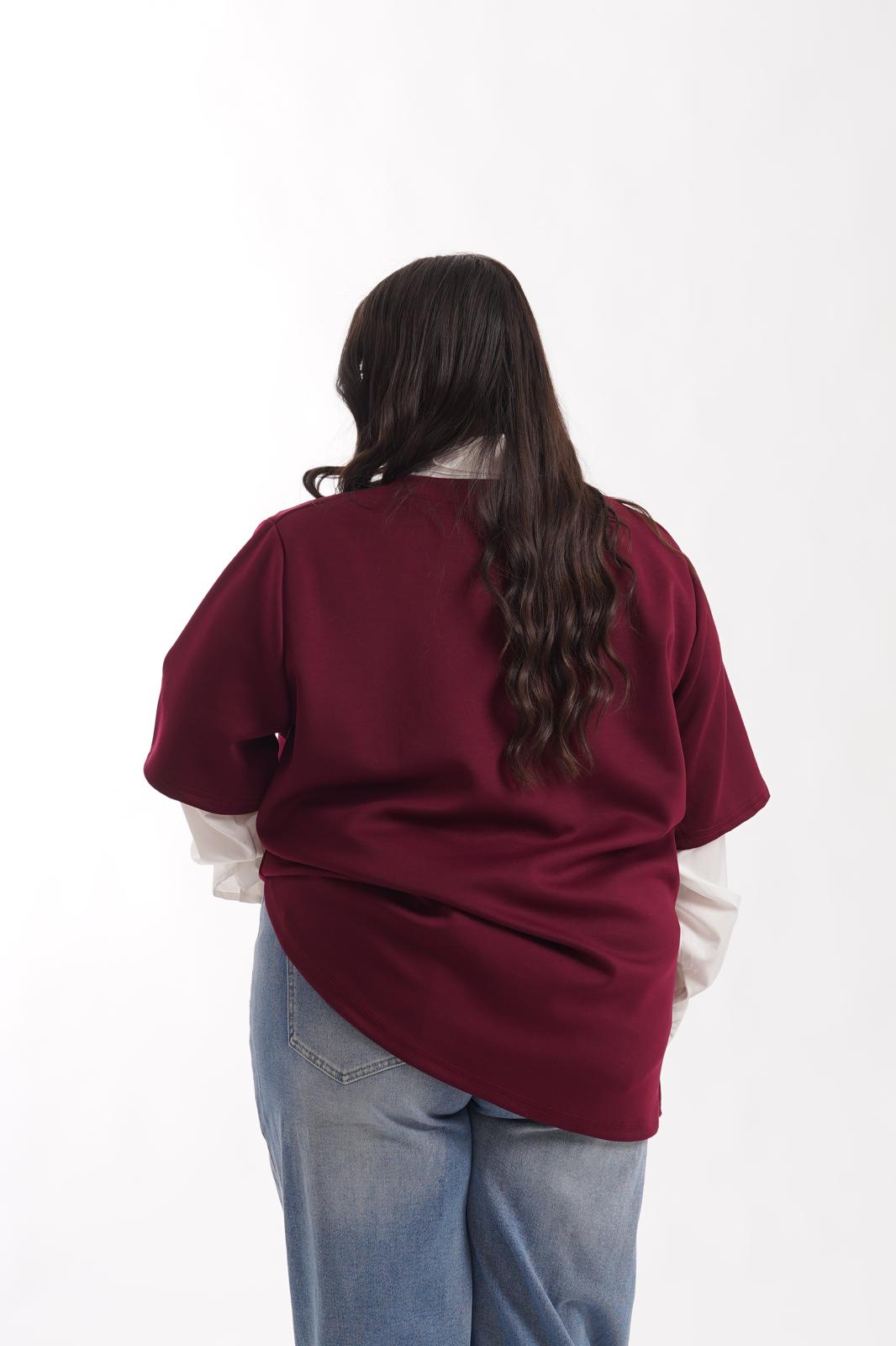 T-Shirt Heart Bordeaux