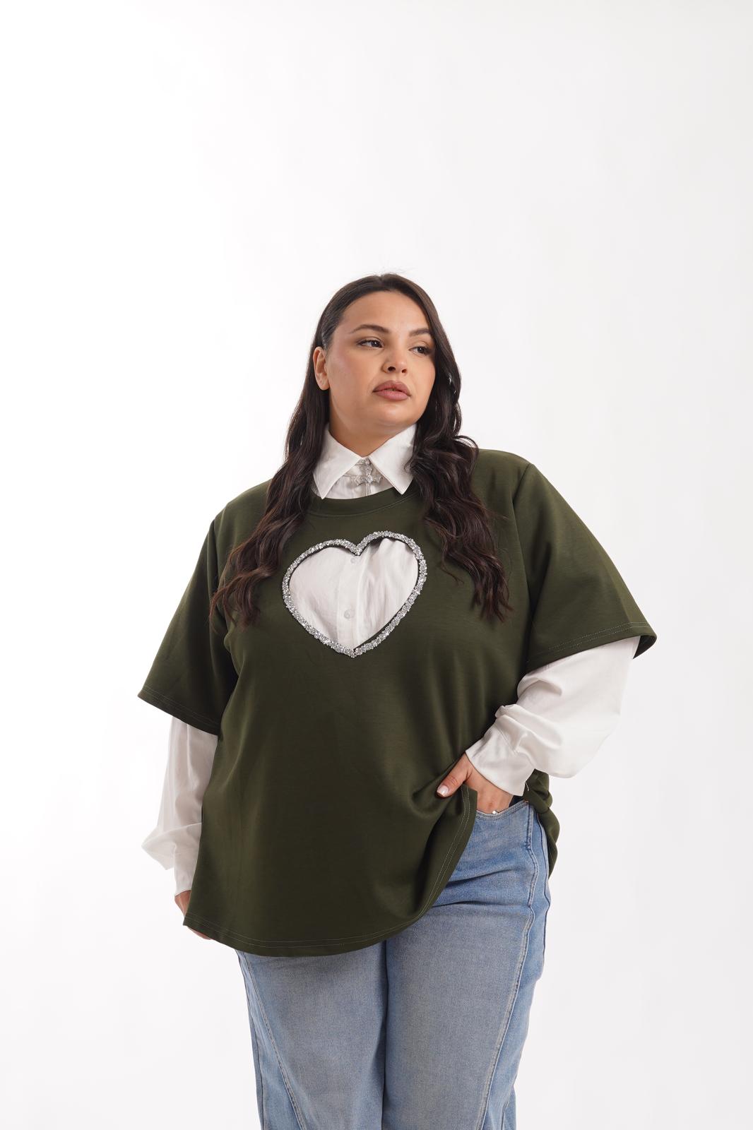 T-Shirt Heart Verde