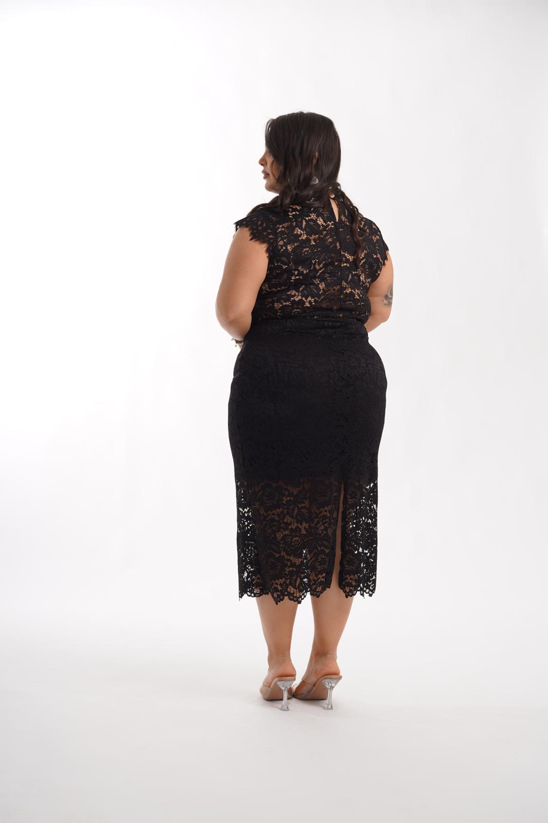 Dress In Pizzo Mulan Nero