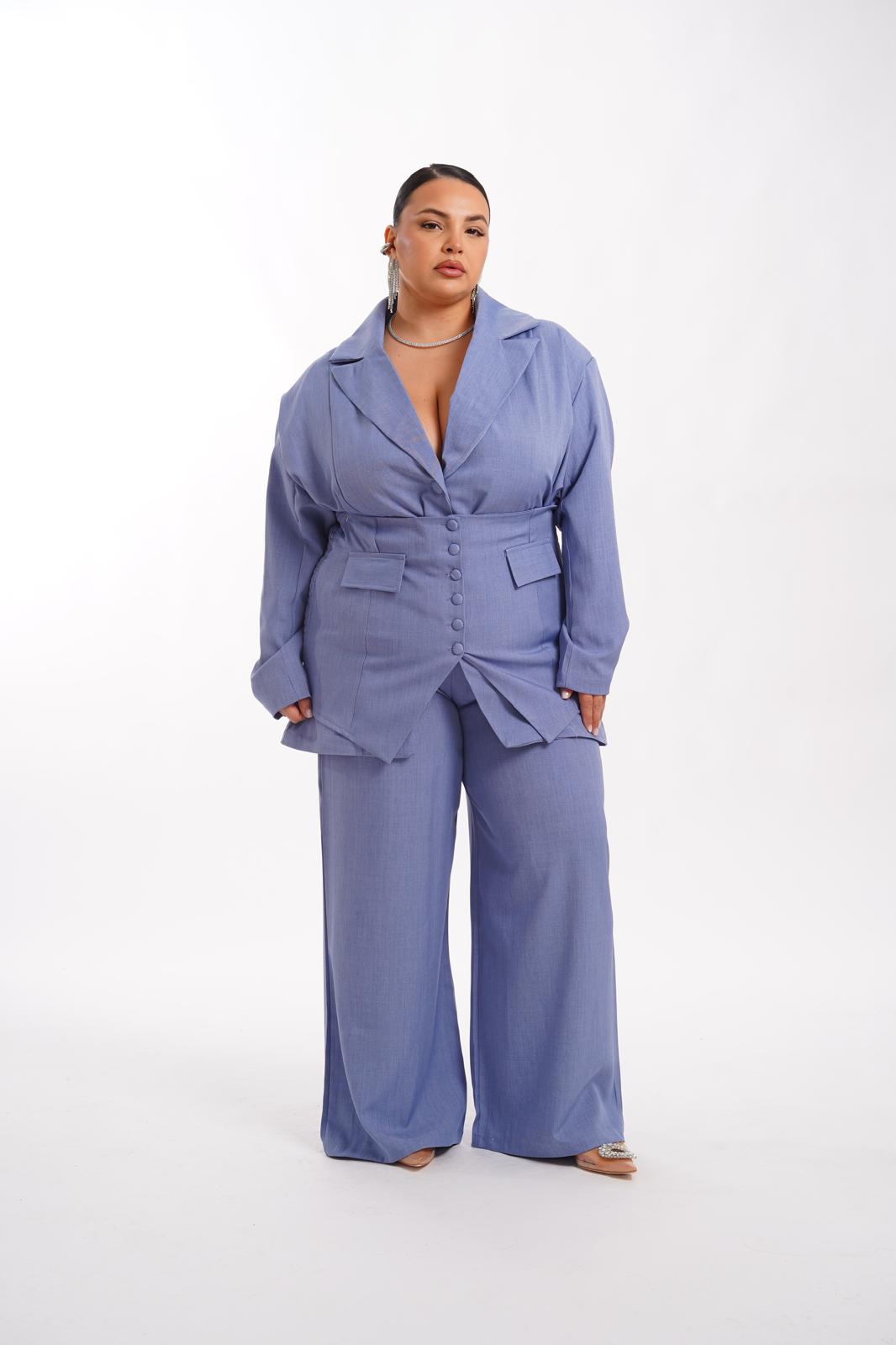 Tailleur Silhouette Azzurro