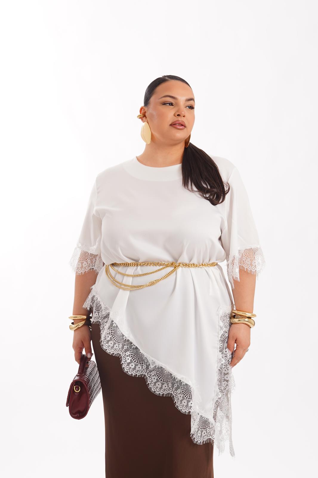 Maglia Asimmetrica Glow Bianca