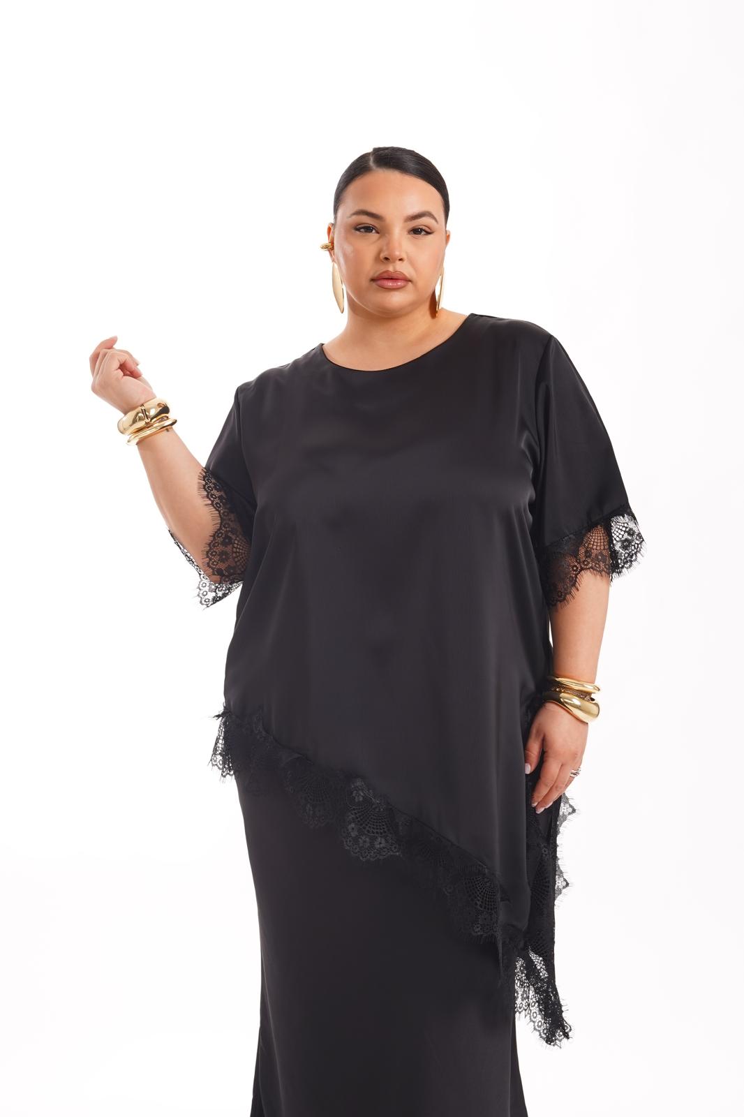 Maglia Asimmetrica Glow Nera