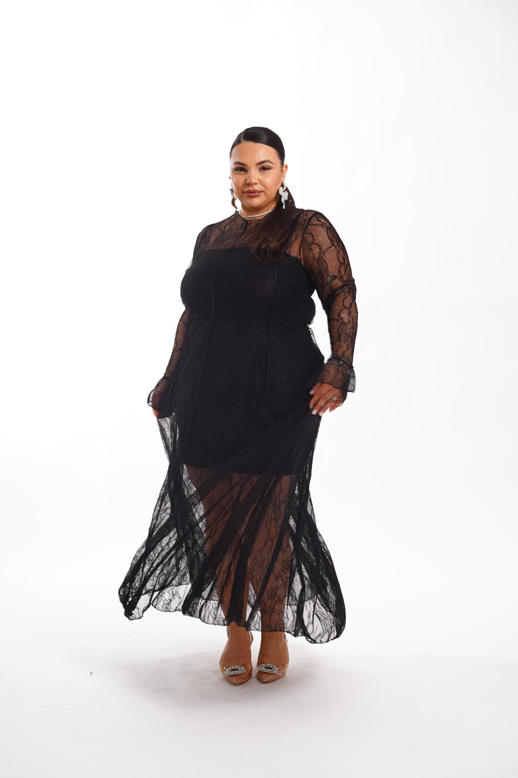 Dress In Pizzo Alisia Nero