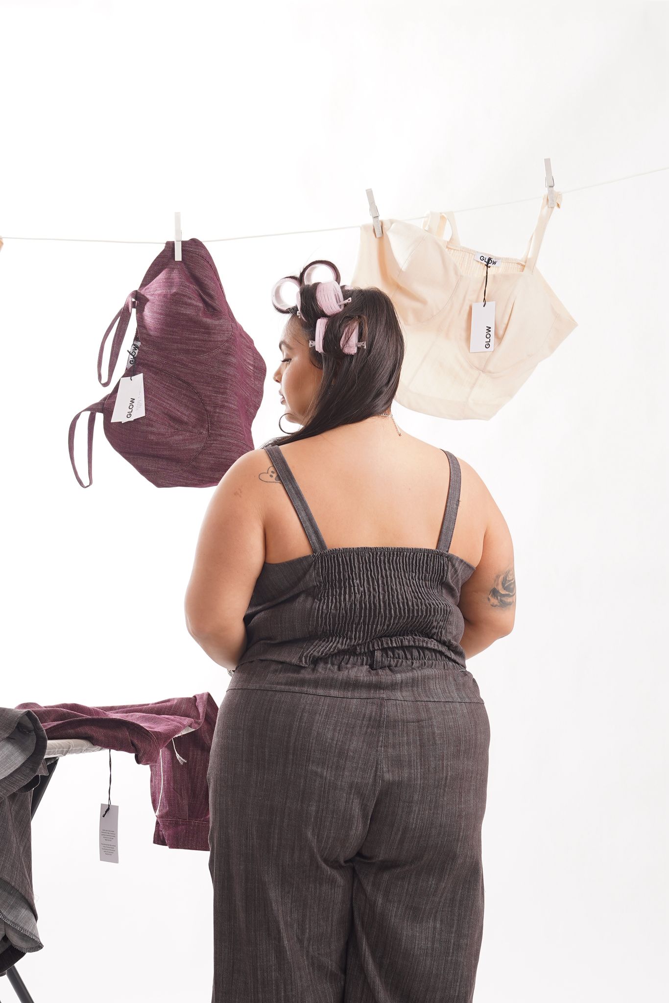 Top Denim Addicted Grigio