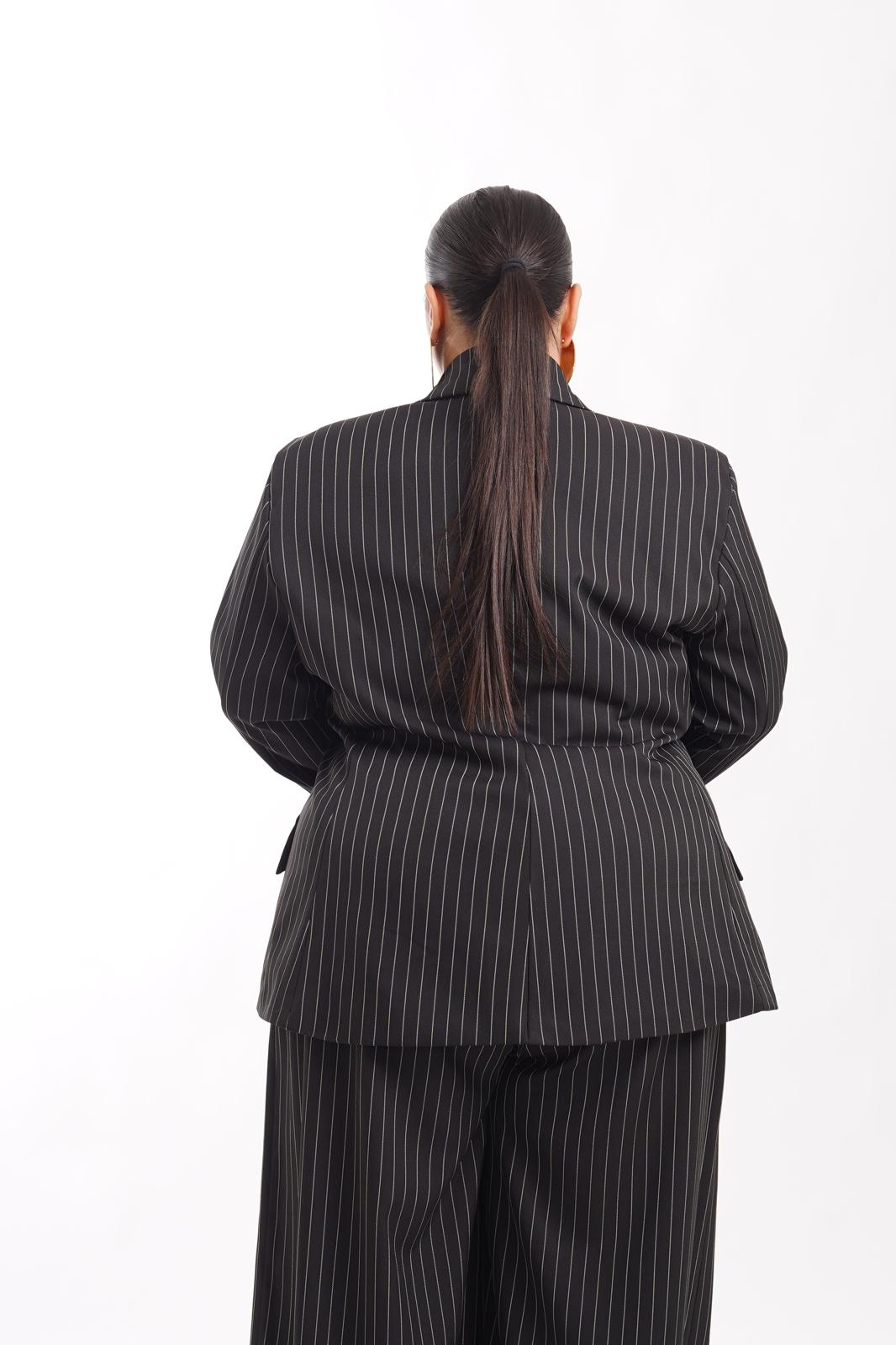 Giacca Sophie Gessata Nera