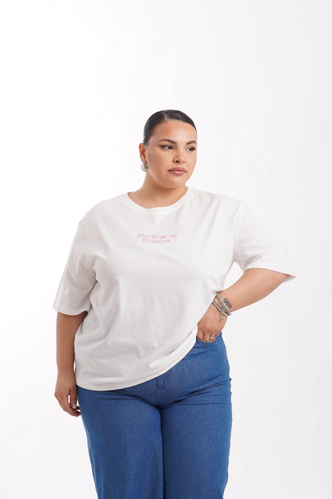 T-Shirt "Forse Ti Penso" Rosa