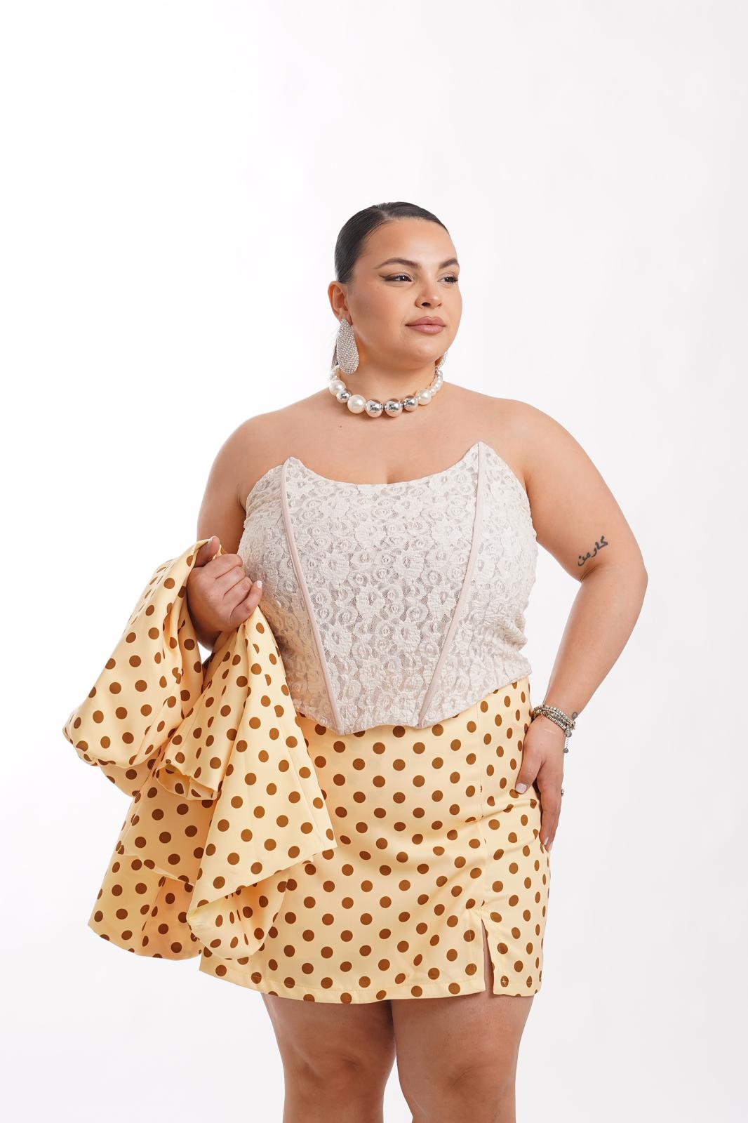 Corsetto In Pizzo Panna