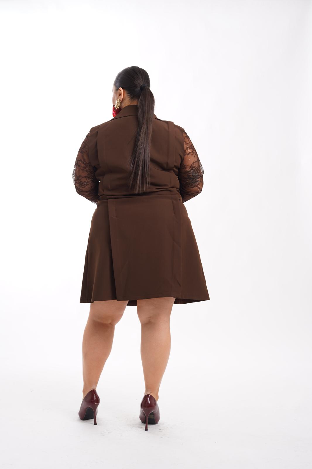 Dress A Giacca Morena Marrone