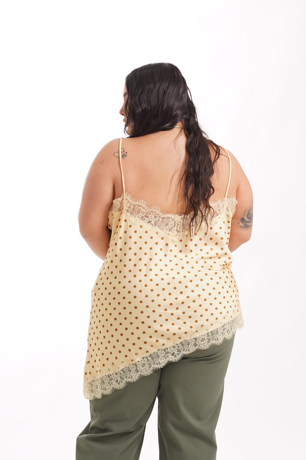 Top A Pois Giallo