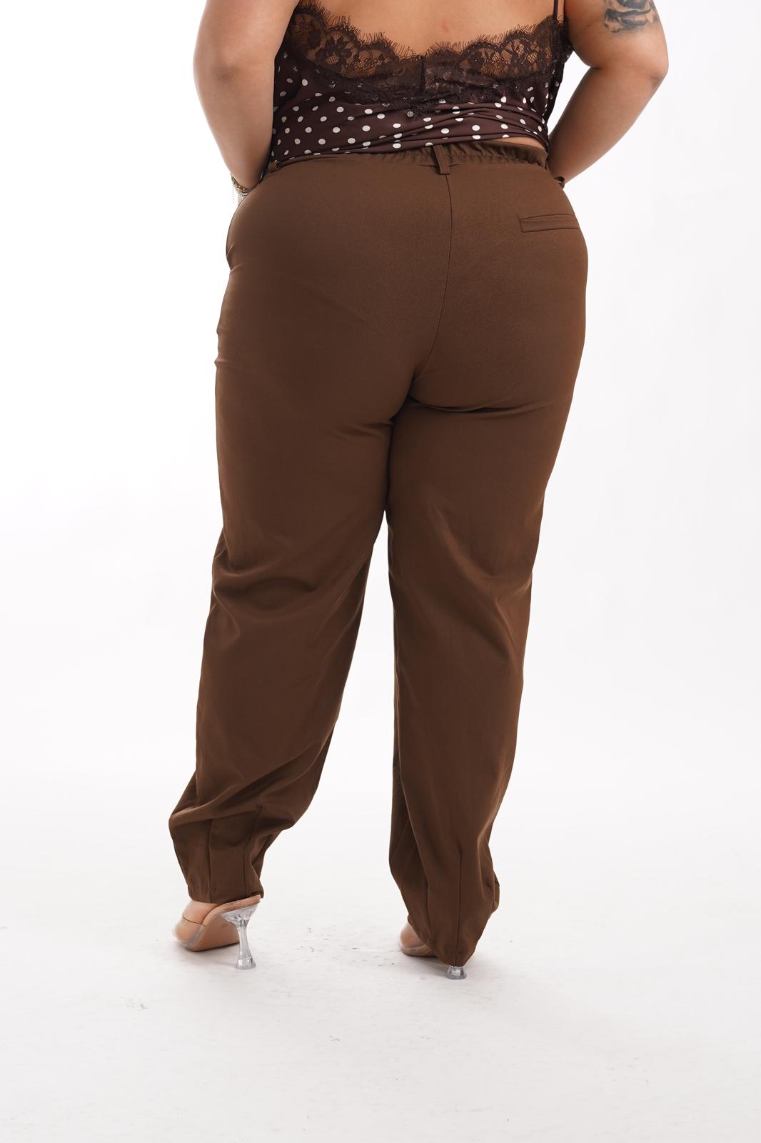 Pantalone Moda Marrone