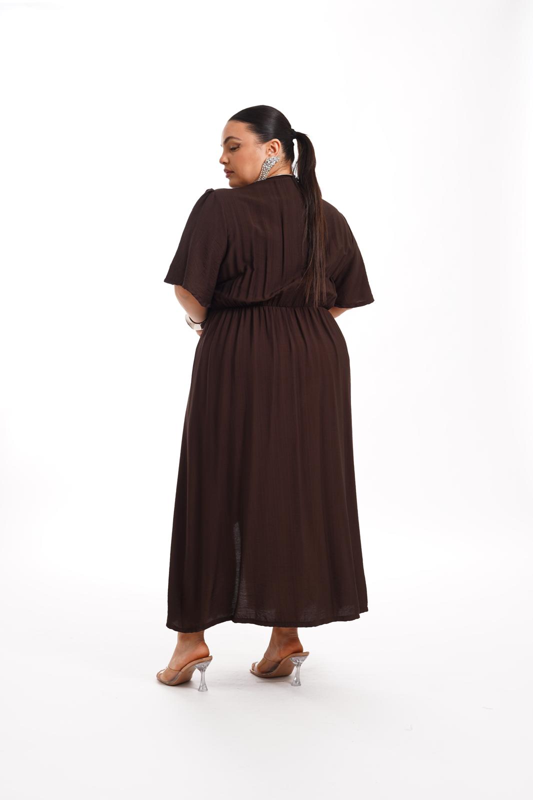 Dress Botton Marrone