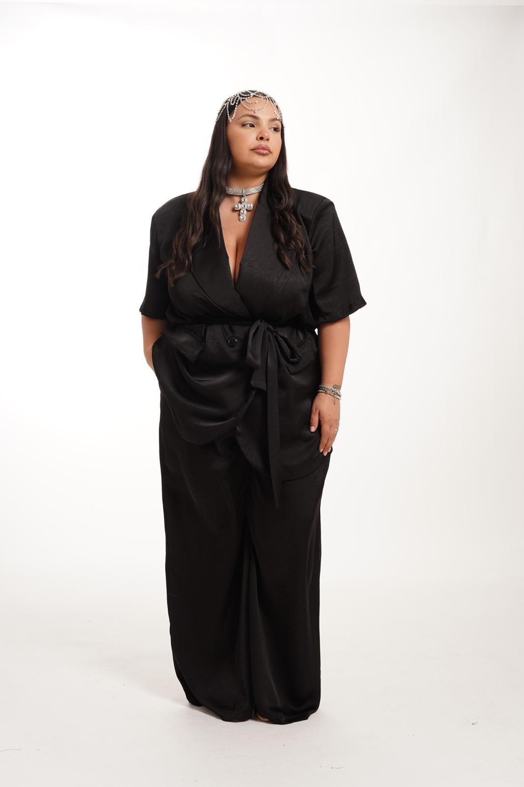 Tailleur In Raso Jessy Nero