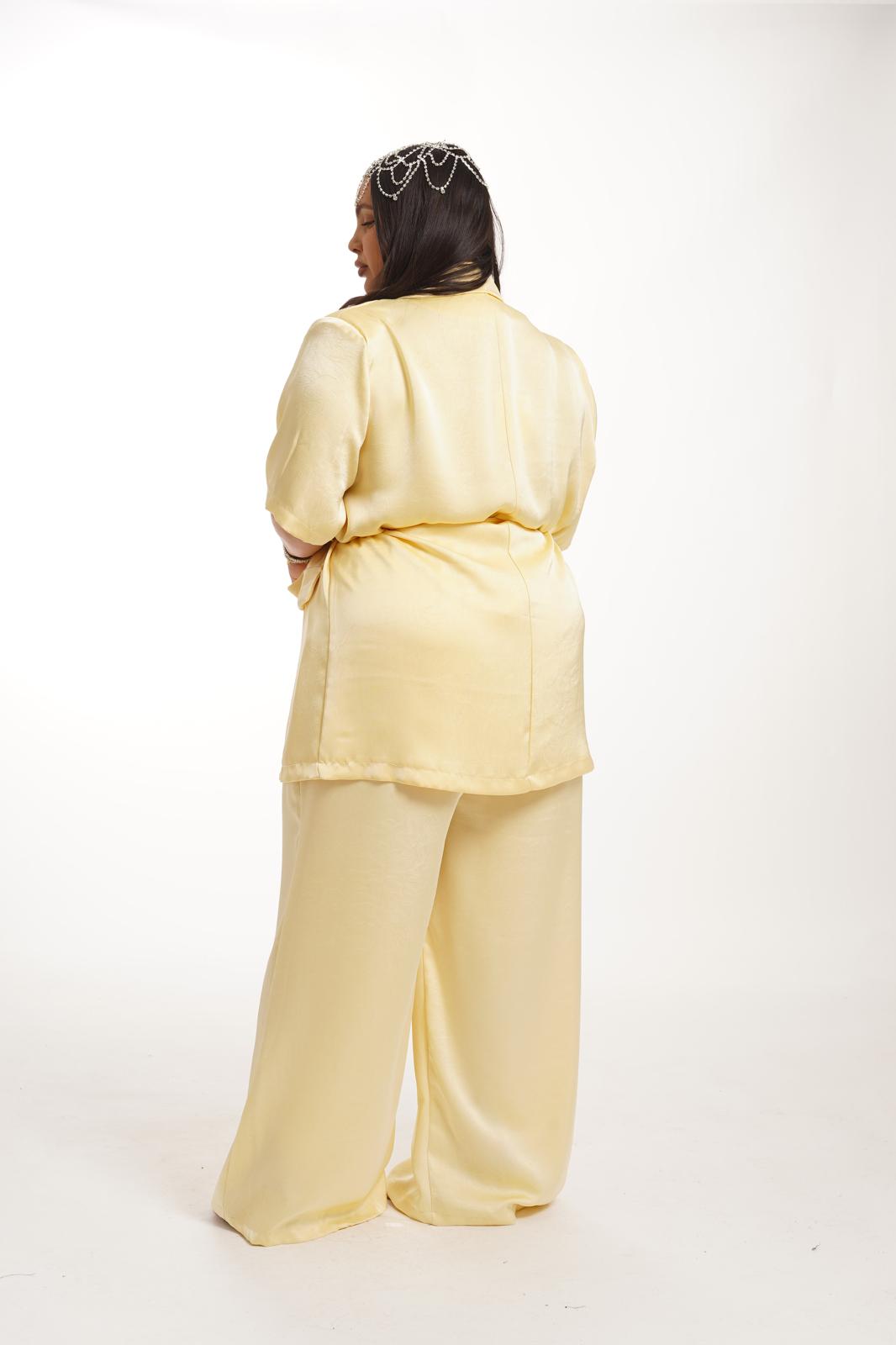 Tailleur In Raso Jessy Giallo