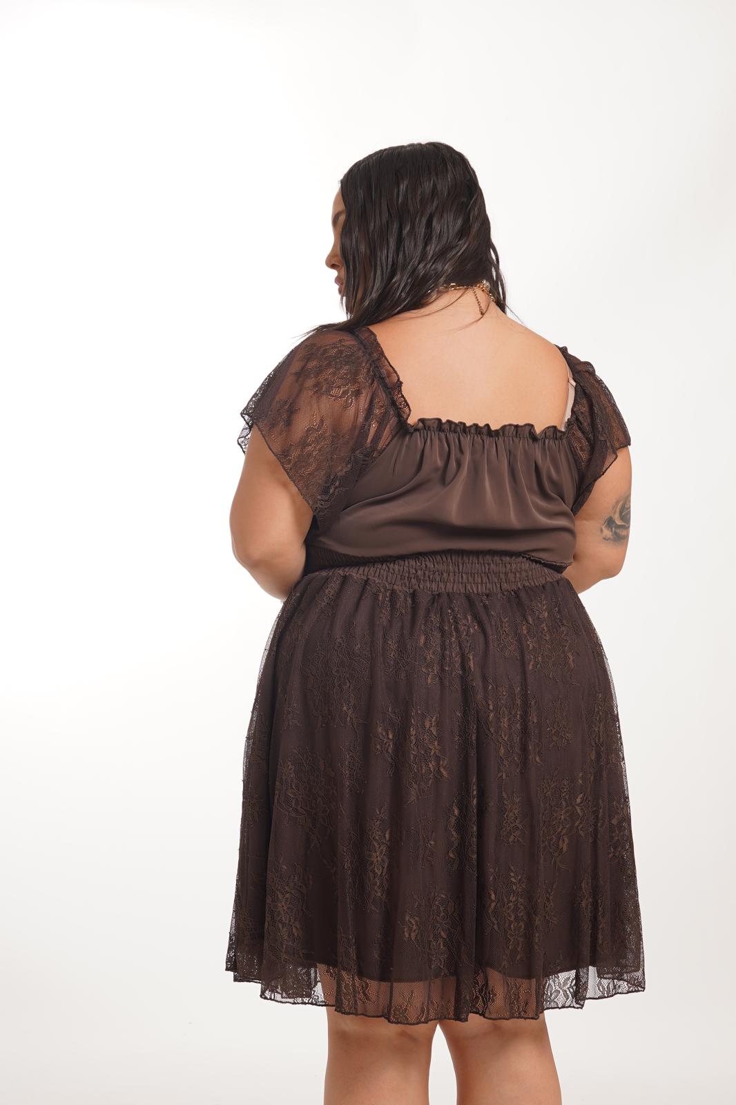 Minidress Bride Marrone