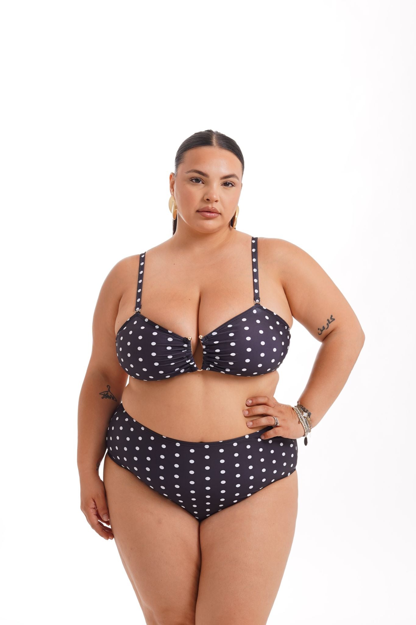 Costume A Pois Marlyn Nero