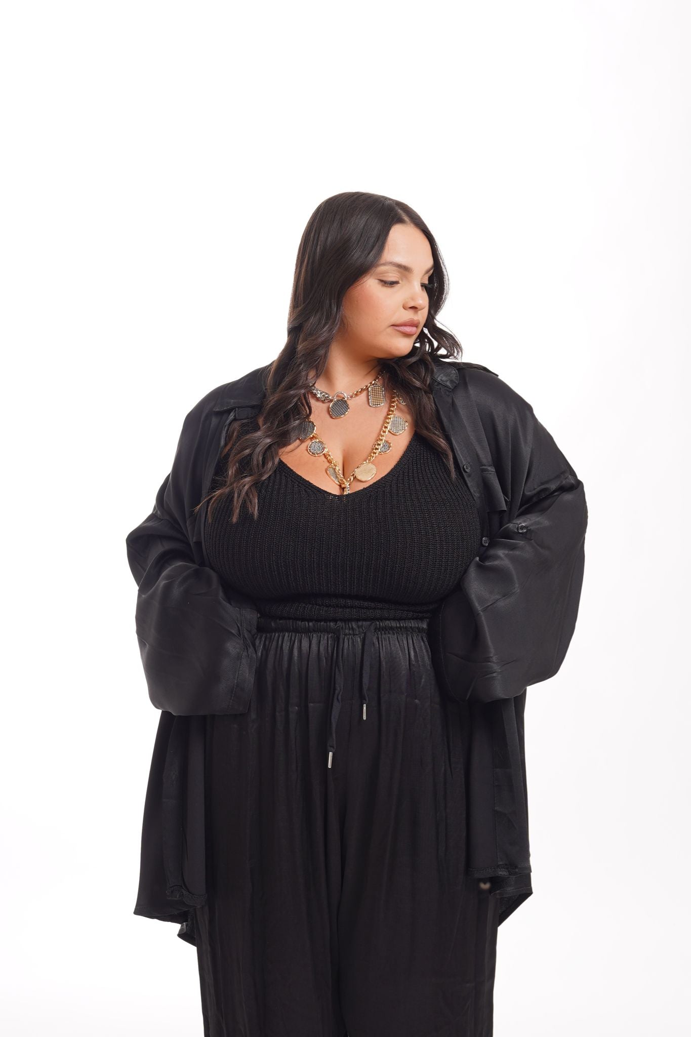 Camicia Satine Nero