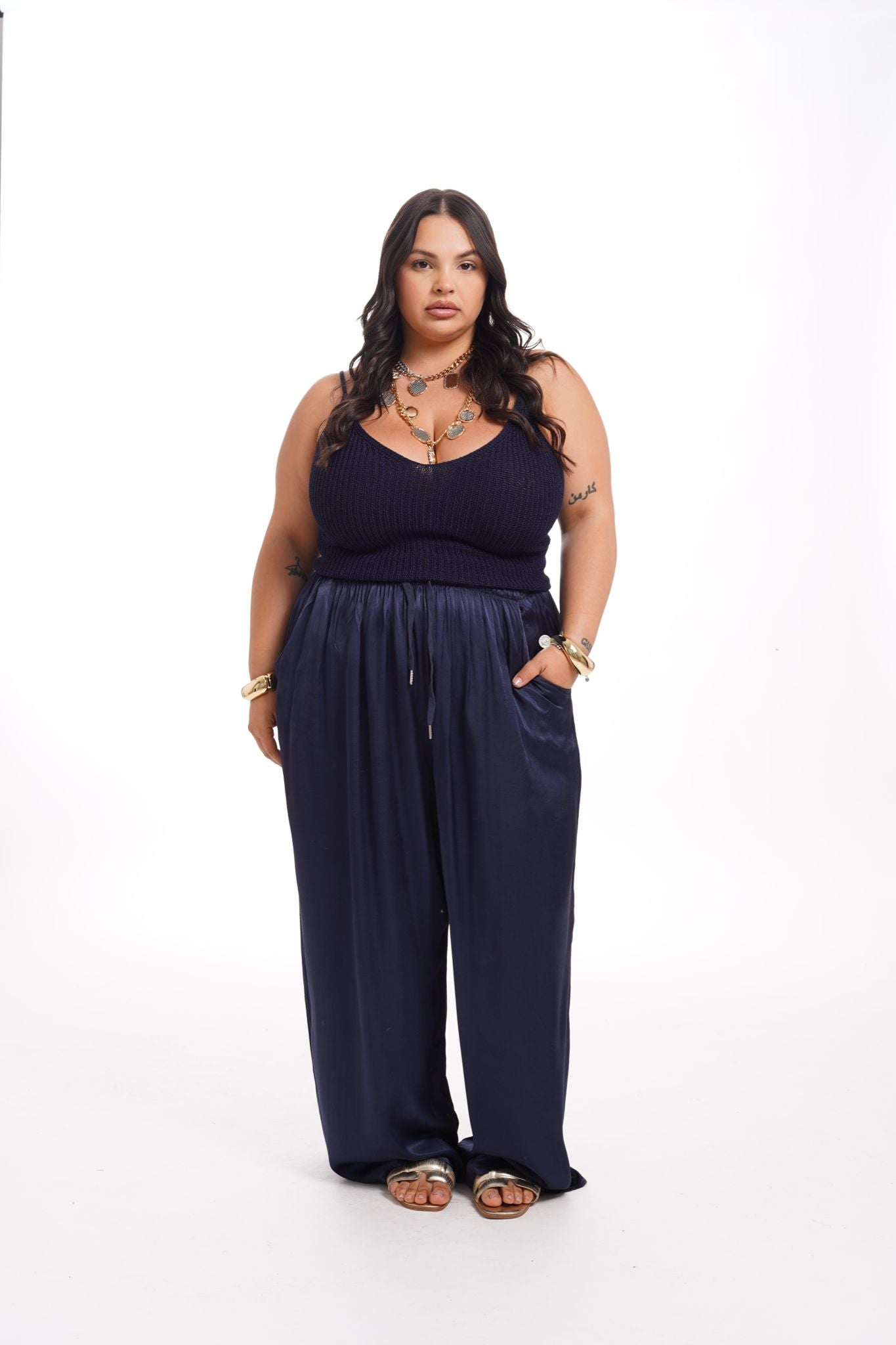 Pantalone Satine Blu