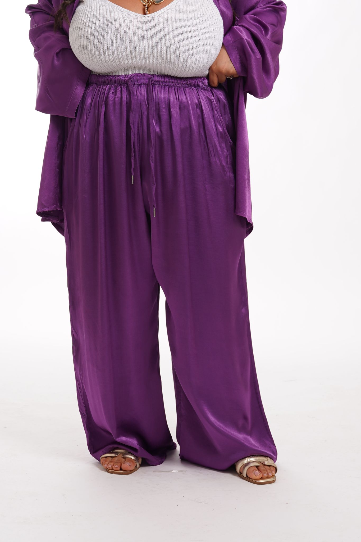 Pantalone Satine Viola