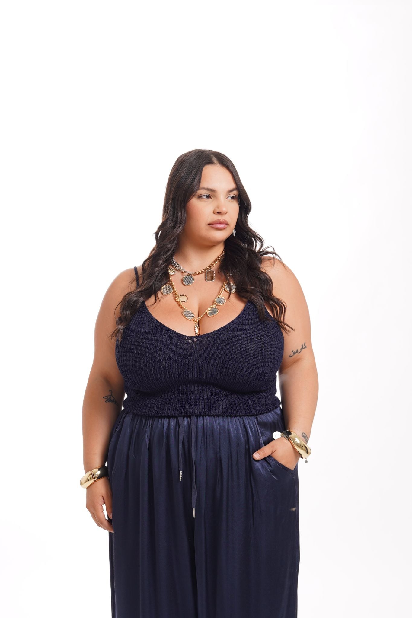 Top In Filo Blu