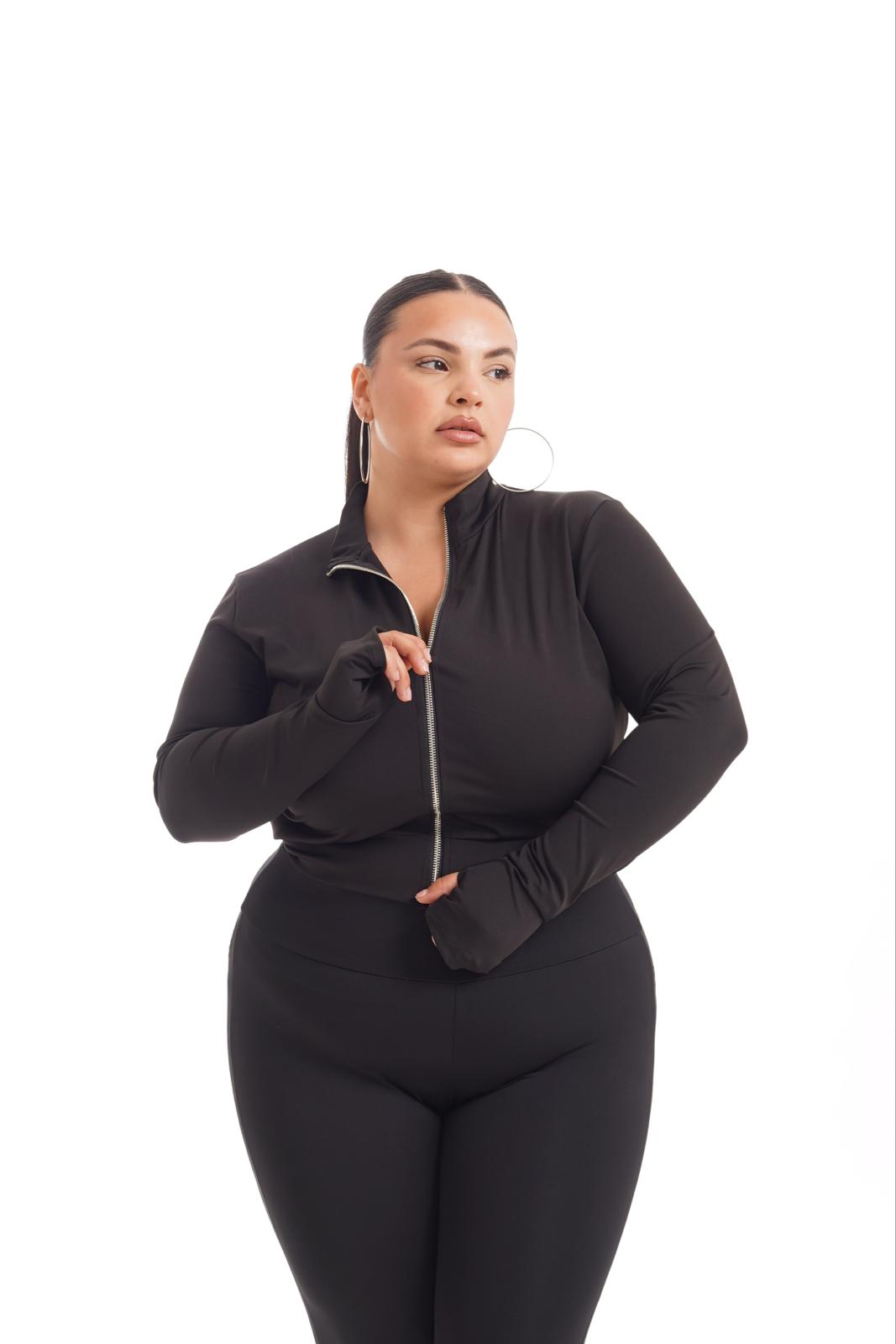 Maglia Studio Zip Nera