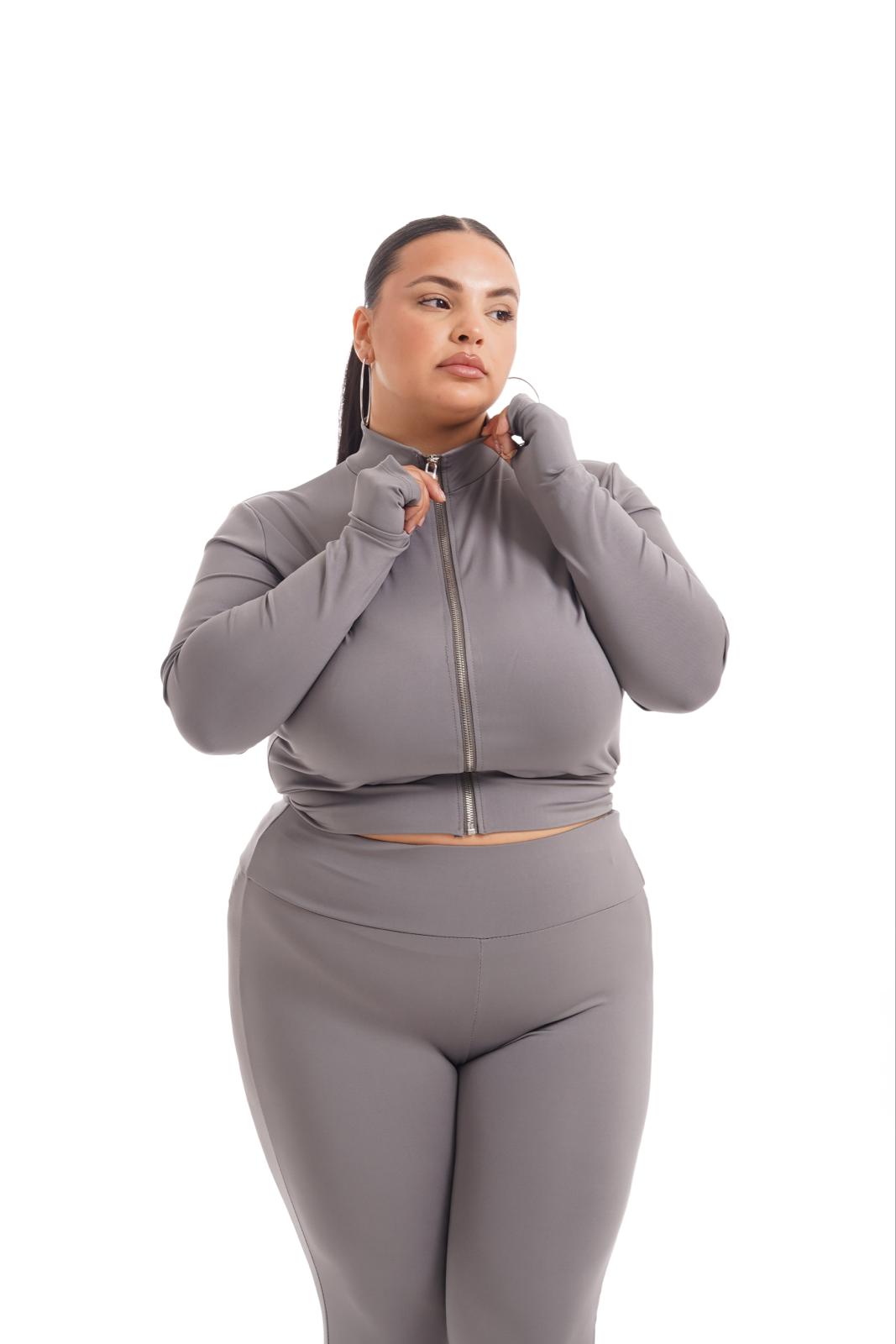 Maglia Studio Zip Grigia