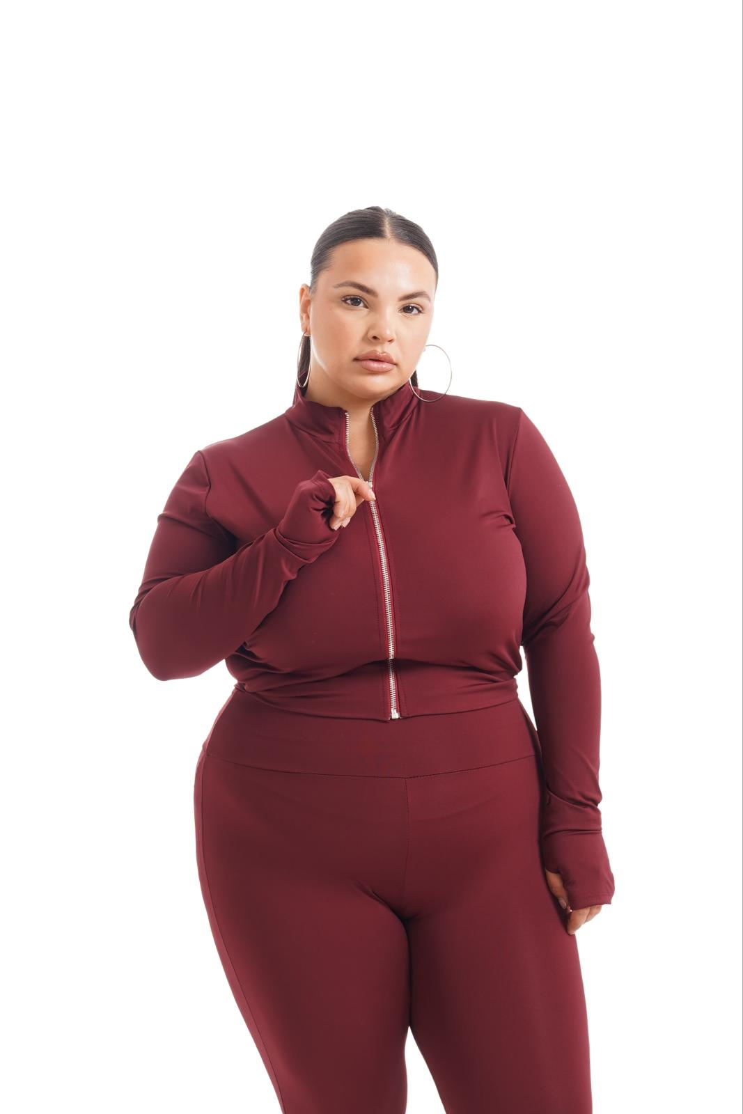 Maglia Studio Zip Bordeaux