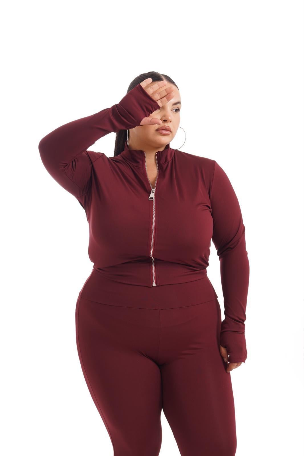 Maglia Studio Zip Bordeaux