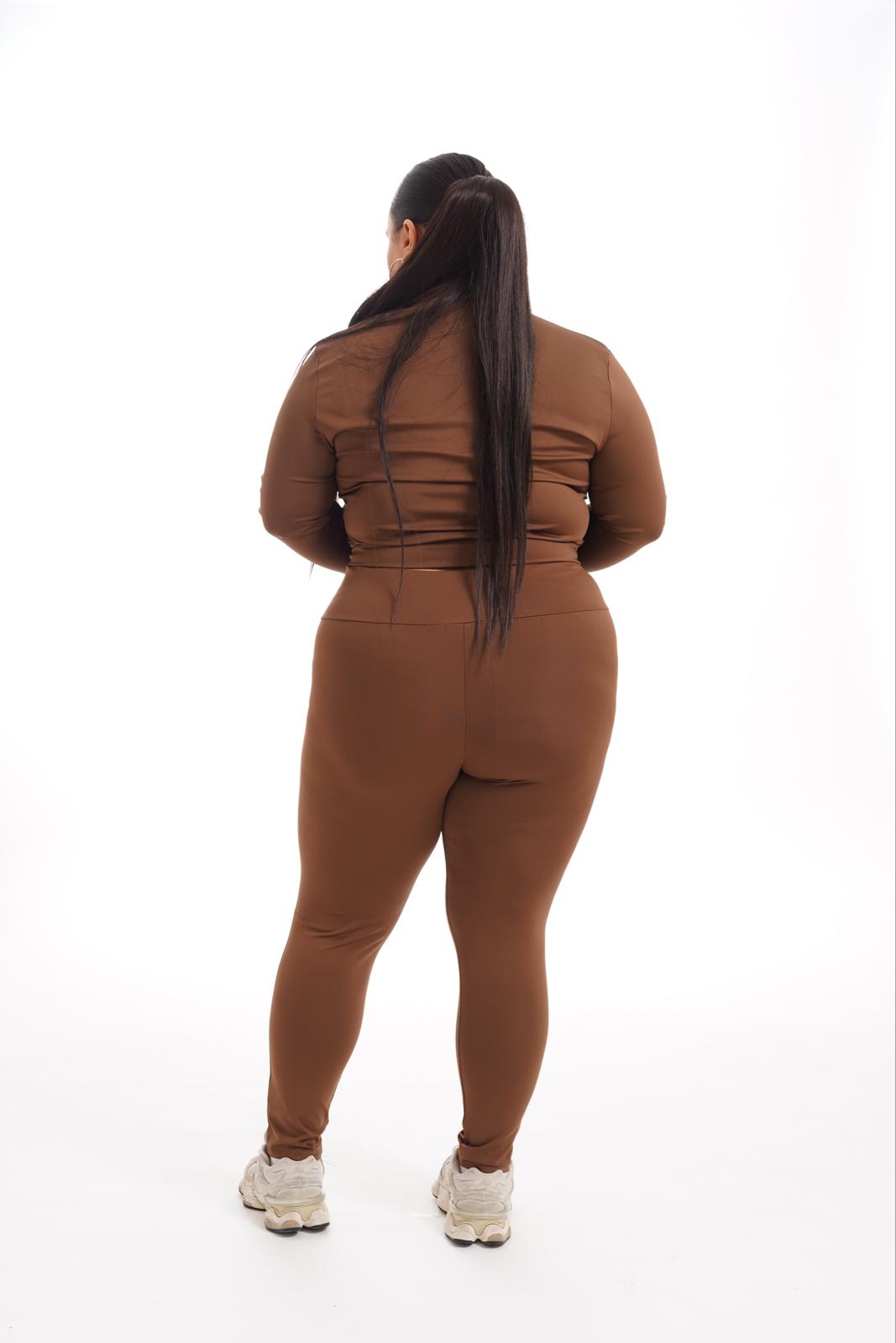 Leggings Studio Marrone