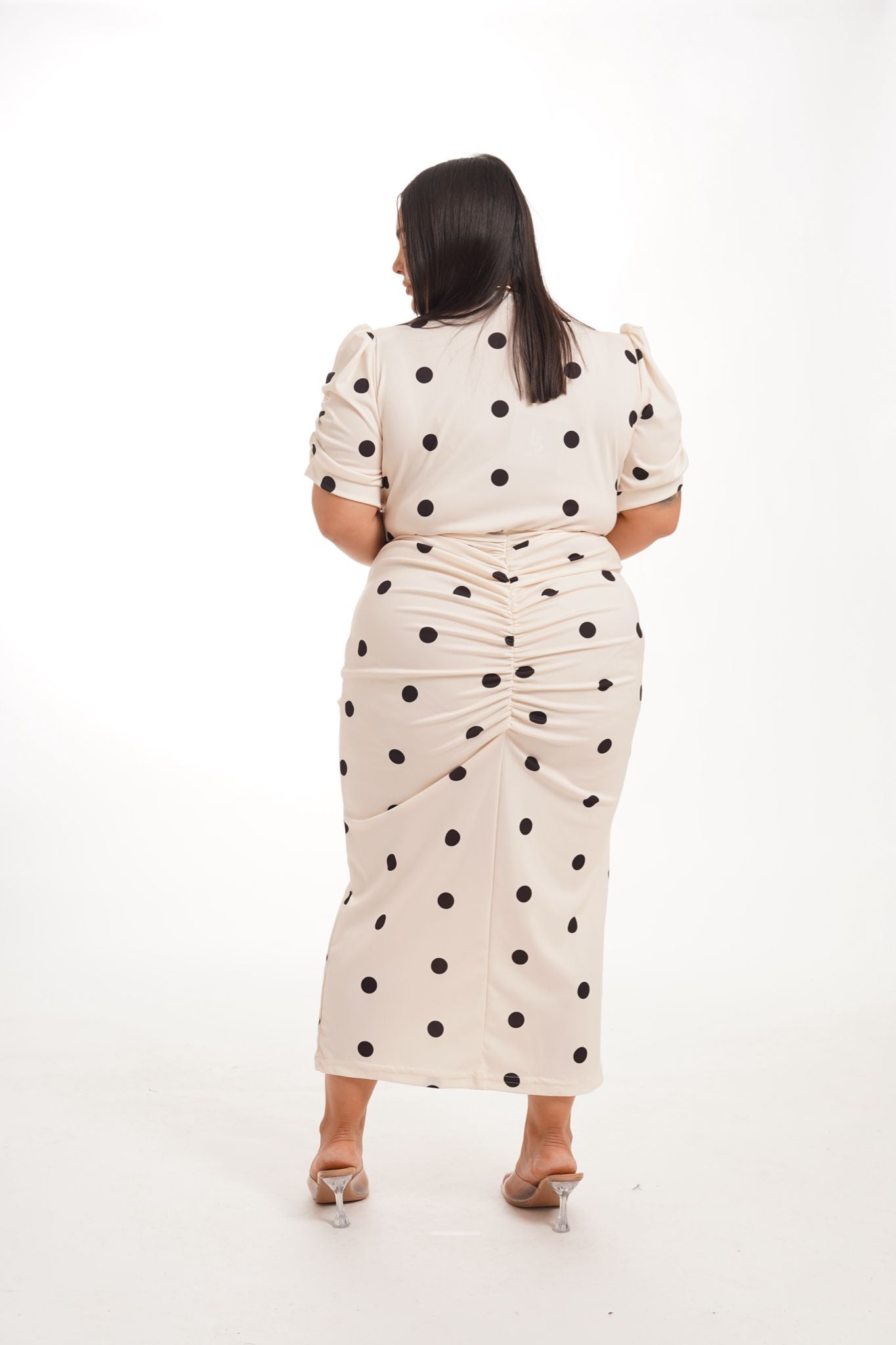PREORDINE Dress A Pois Bianco