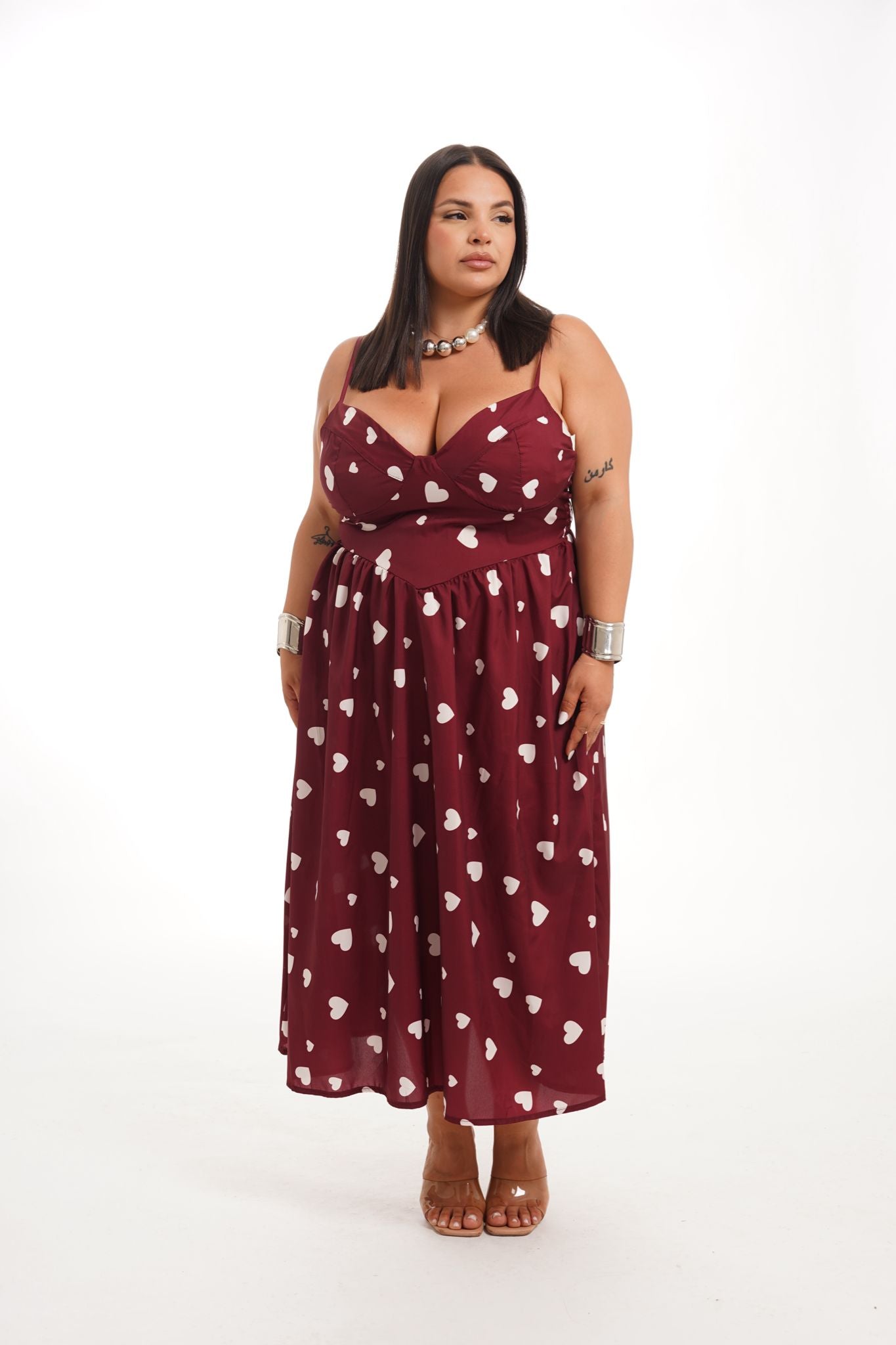 Dress Cuoricini Bordeaux