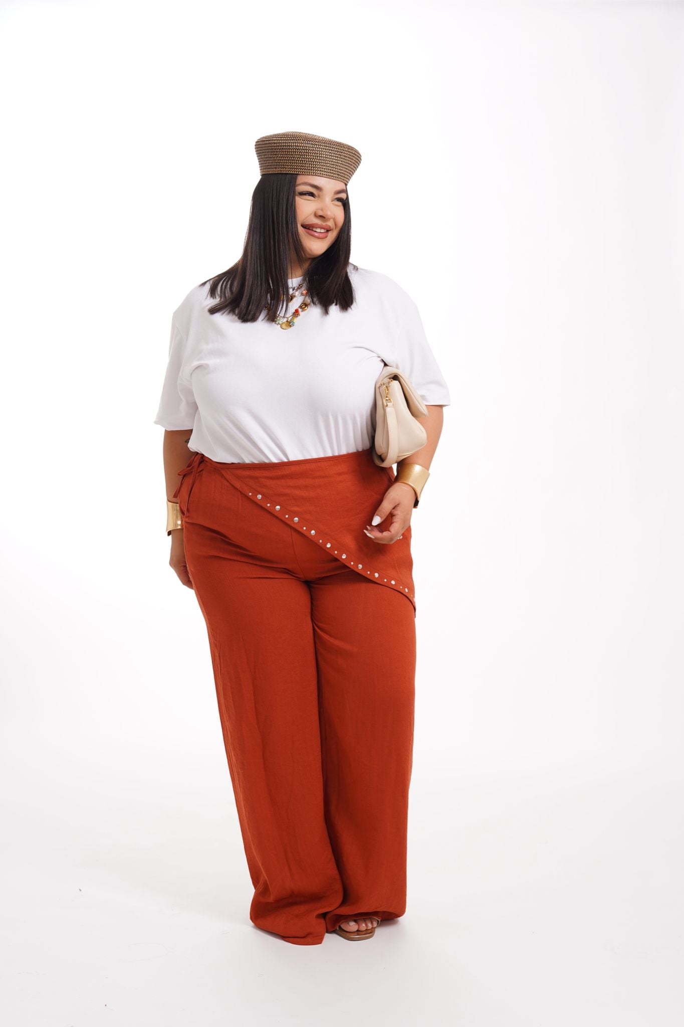 Coordinato Donna Pantalone\Bandana Arancio